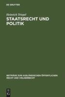 Staatsrecht Und Politik