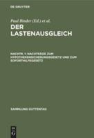 Nachträge zum Hypothekensicherungsgesetz und zum Soforthilfegesetz