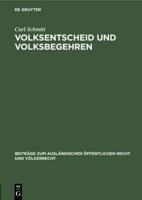 Volksentscheid Und Volksbegehren