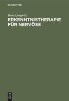 Erkenntnistherapie Für Nervöse