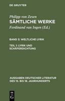 Lyrik und Schaferdichtung. Bd 3. Bd 3/Tl 1