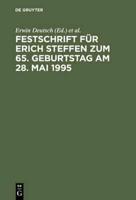 Festschrift fur Erich Steffen zum 65. Geburtstag am 28. Mai 1995