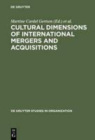 Cultural Dimensions of International Mergers and Acquisitions