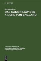 Das Canon Law Der Kirche Von England