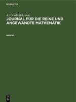 Journal Für Die Reine Und Angewandte Mathematik. Band 87