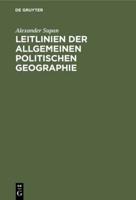 Leitlinien Der Allgemeinen Politischen Geographie