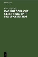 Das Bürgerliche Gesetzbuch Mit Nebengesetzen