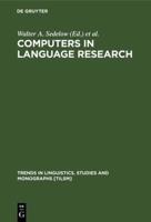 Computers in Language Research