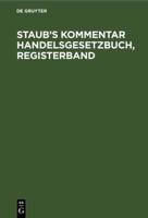 Staub's Kommentar Handelsgesetzbuch, Registerband