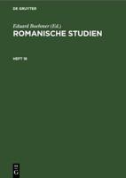 Romanische Studien. Heft 18