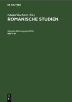 Romanische Studien. Heft 10