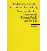 Neue Sachlichkeit Literatur Im Dritten Reich Und Im Exil