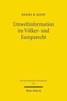 Umweltinformation Im Volker- Und Europarecht