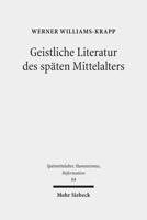 Geistliche Literatur Des Spaten Mittelalters