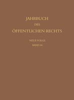 Jahrbuch Des Offentlichen Rechts Der Gegenwart. Neue Folge