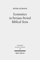 Economics in Persian-Period Biblical Texts