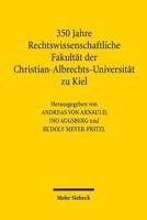 350 Jahre Rechtswissenschaftliche Fakultat Der Christian-Albrechts-Universitat Zu Kiel