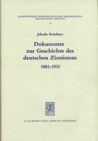 Dokumente Zur Geschichte Des Deutschen Zionismus