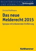 Das Neue Melderecht 2015