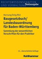 Baugesetzbuch/Landesbauordnung Fur Baden-Wurttemberg