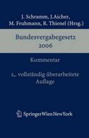 Kommentar Zum Bundesvergabegesetz 2006