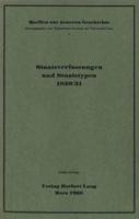 Staatsverfassungen Und Staatstypen 1830/31