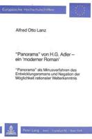 «Panorama>> Von H.G. Adler - Ein «Moderner Roman>>