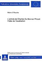 L'article De Charles Du Bos Sur Proust L'idee De L'exaltation