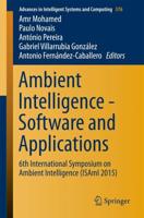 Ambient Intelligence - Software and Applications