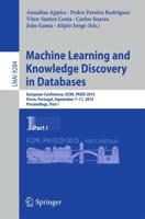 Machine Learning and Knowledge Discovery in Databases Part I