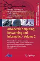 Advanced Computing, Networking and Informatics- Volume 2