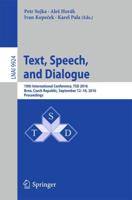 Text, Speech, and Dialogue Lecture Notes in Artificial Intelligence