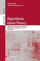 Algorithmic Game Theory Information Systems and Applications, Incl. Internet/Web, and HCI