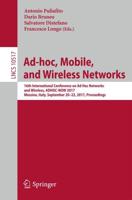 Ad-Hoc, Mobile, and Wireless Networks Computer Communication Networks and Telecommunications