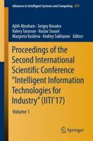 Proceedings of the Second International Scientific Conference "Intelligent Information Technologies for Industry" (IITI'17) : Volume 1