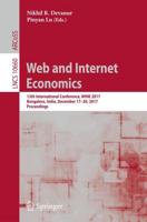 Web and Internet Economics Information Systems and Applications, Incl. Internet/Web, and HCI