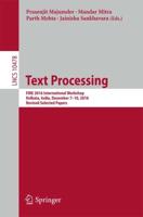 Text Processing Information Systems and Applications, Incl. Internet/Web, and HCI