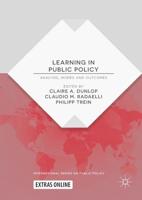 Learning in Public Policy : Analysis, Modes and Outcomes