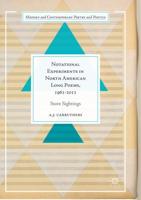 Notational Experiments in North American Long Poems, 1961-2011 : Stave Sightings