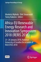 Africa-EU Renewable Energy Research and Innovation Symposium 2018 (RERIS 2018) : 23-26 January 2018, National University of Lesotho On occasion of NULISTICE 2018