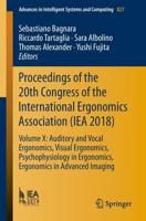 Proceedings of the 20th Congress of the International Ergonomics Association (IEA 2018) : Volume X: Auditory and Vocal Ergonomics, Visual Ergonomics, Psychophysiology in Ergonomics, Ergonomics in Advanced Imaging