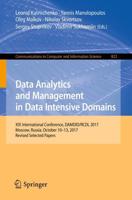 Data Analytics and Management in Data Intensive Domains : XIX International Conference, DAMDID/RCDL 2017, Moscow, Russia, October 10-13, 2017, Revised Selected Papers
