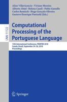 Computational Processing of the Portuguese Language Lecture Notes in Artificial Intelligence