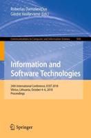 Information and Software Technologies : 24th International Conference, ICIST 2018, Vilnius, Lithuania, October 4-6, 2018, Proceedings