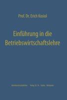 Einführung in Die Betriebswirtschaftslehre