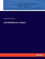 Lord Melbourne's Papers