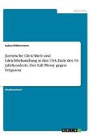 Juristische Gleichheit Und Gleichbehandlung in Den USA Ende Des 19. Jahrhunderts. Der Fall Plessy Gegen Ferguson