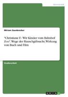"Christiane F. - Wir Kinder Vom Bahnhof Zoo". Wege Der Rauschgiftsucht, Wirkung Von Buch Und Film