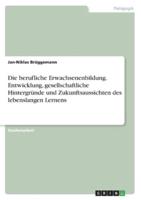 Die Berufliche Erwachsenenbildung. Entwicklung, Gesellschaftliche Hintergründe Und Zukunftsaussichten Des Lebenslangen Lernens