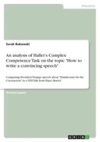 An Analysis of Hallet's Complex Competence Task on the Topic How to Write a Convincing Speech